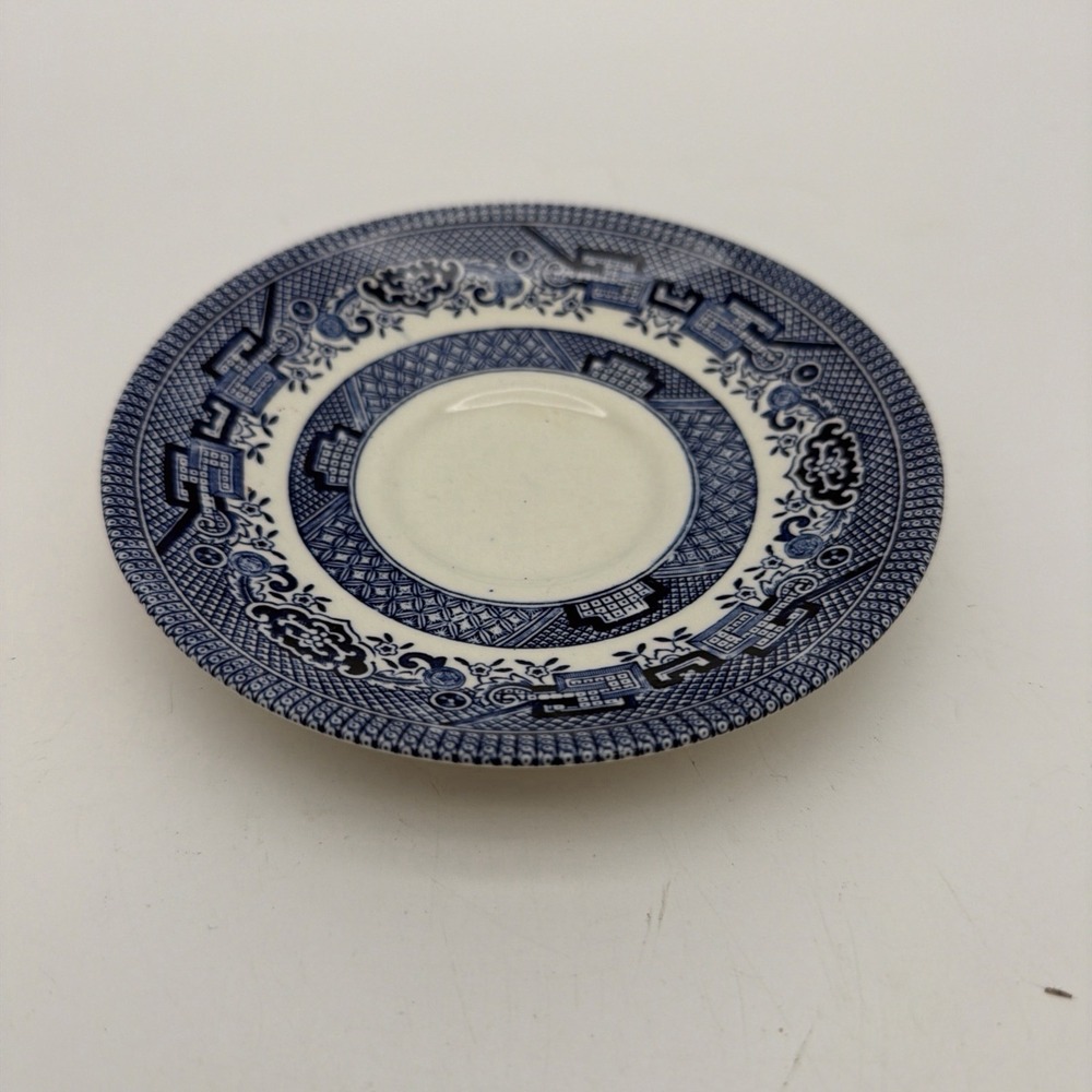 Churchill Blue Willow 5.5" Saucer Plate Made in England "Blue & White"